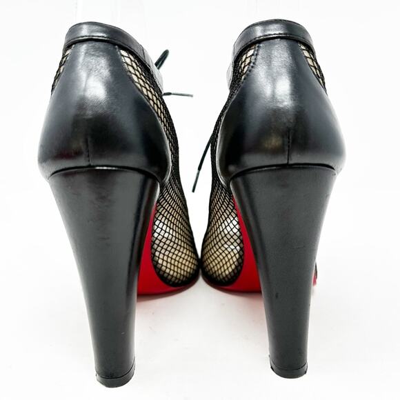 Christian Louboutin Nikita Mesh & Leather Ankle Booties Size 36 - Picture 5 of 12